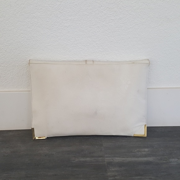 White Gold Classic Asos Envelope Clutch - Picture 2 of 4